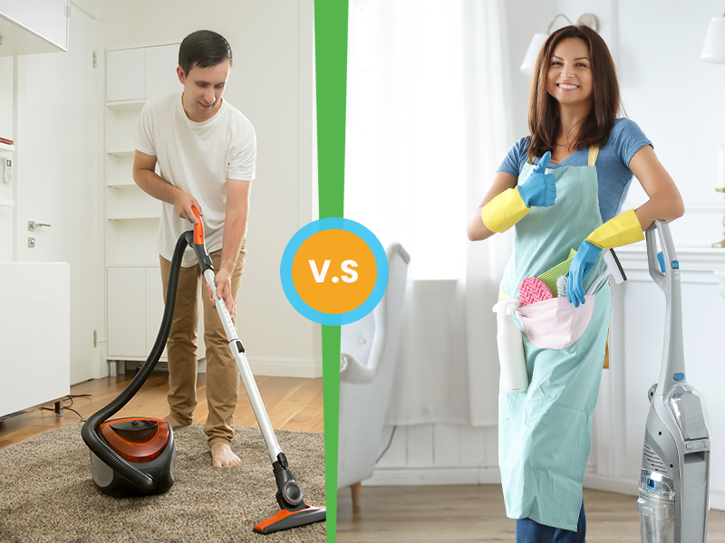 DIY vs professional cleaning services